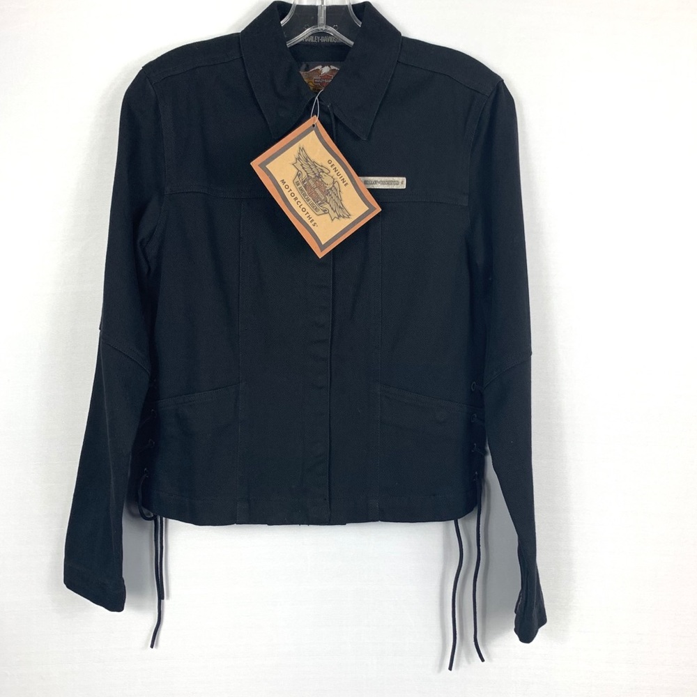 BNWT Harley Davidson Denim with lacing jacket